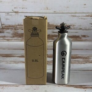 Liquid Fuel Bottle 0.5L Outdoor Camping with Safety Valve 16.9 oz Open Box